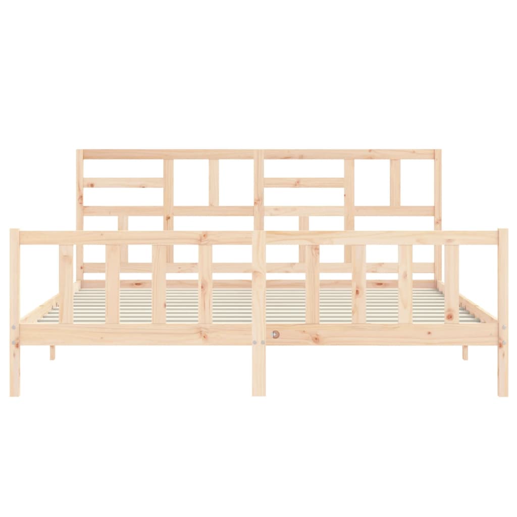 Cadre de lit sans matelas bois massif de pin