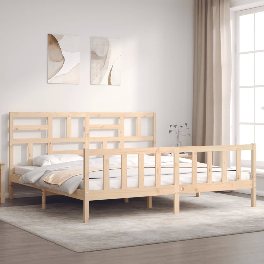 Cadre de lit sans matelas bois massif de pin - XIOS