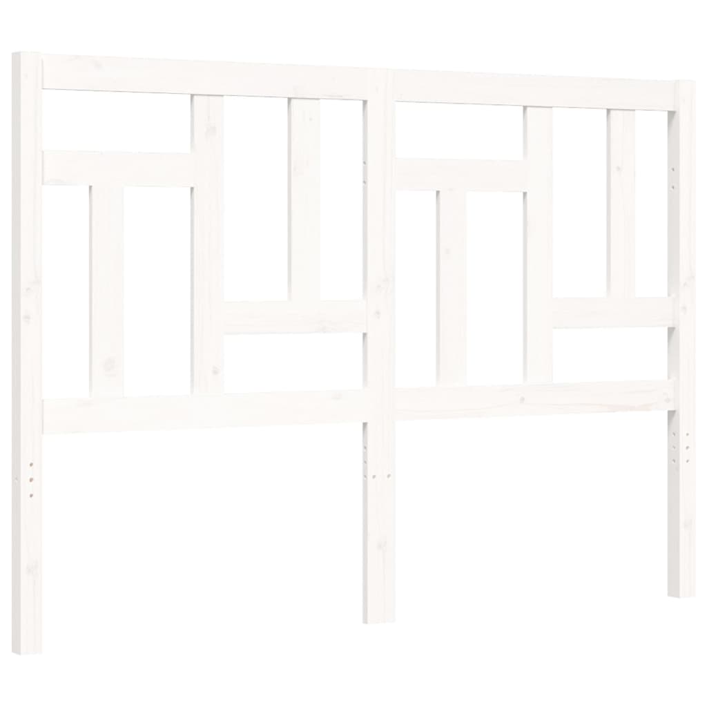 Cadre de lit sans matelas blanc 120x200 cm bois de pin massif - XIOS