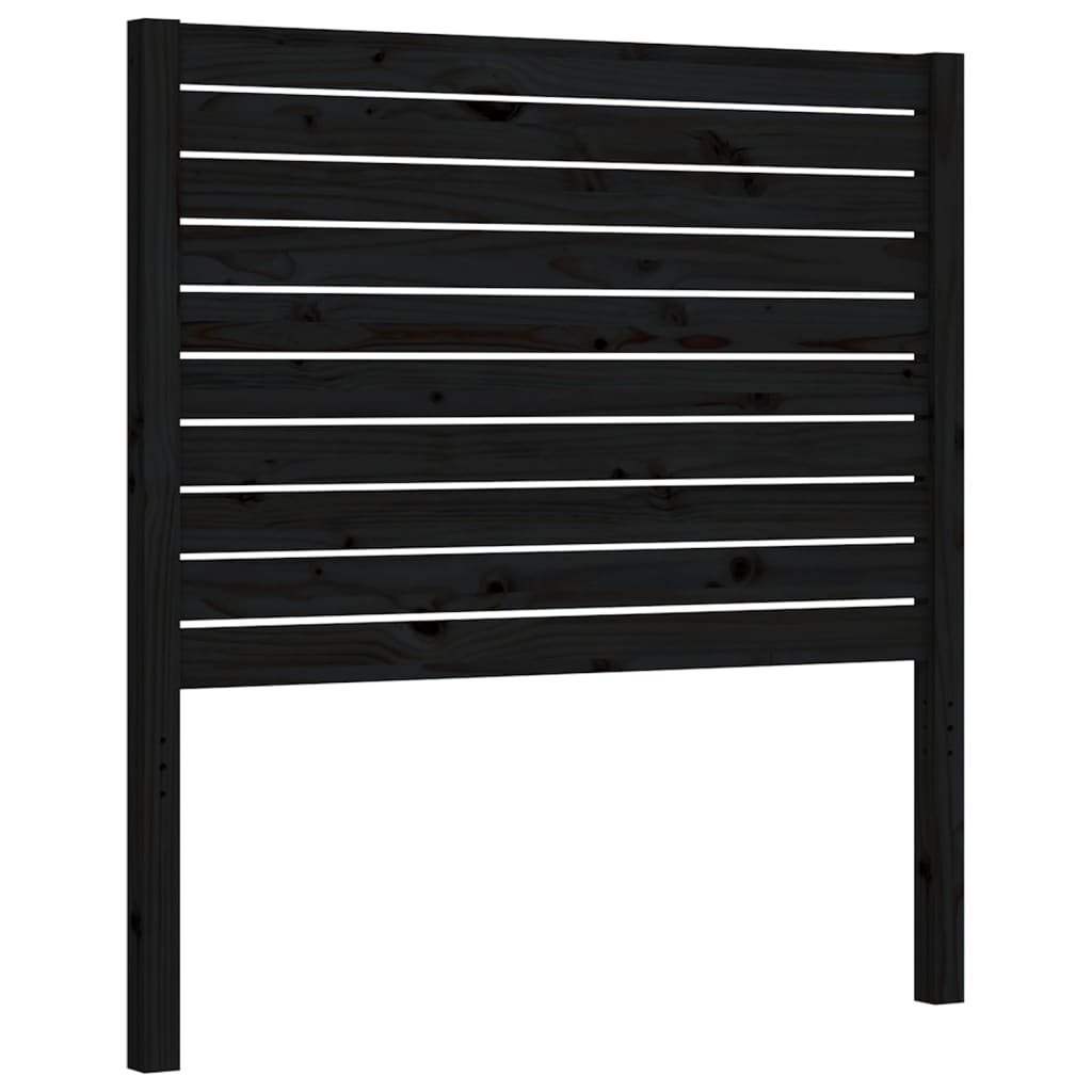 Cadre de lit sans matelas noir bois de pin massif - XIOS