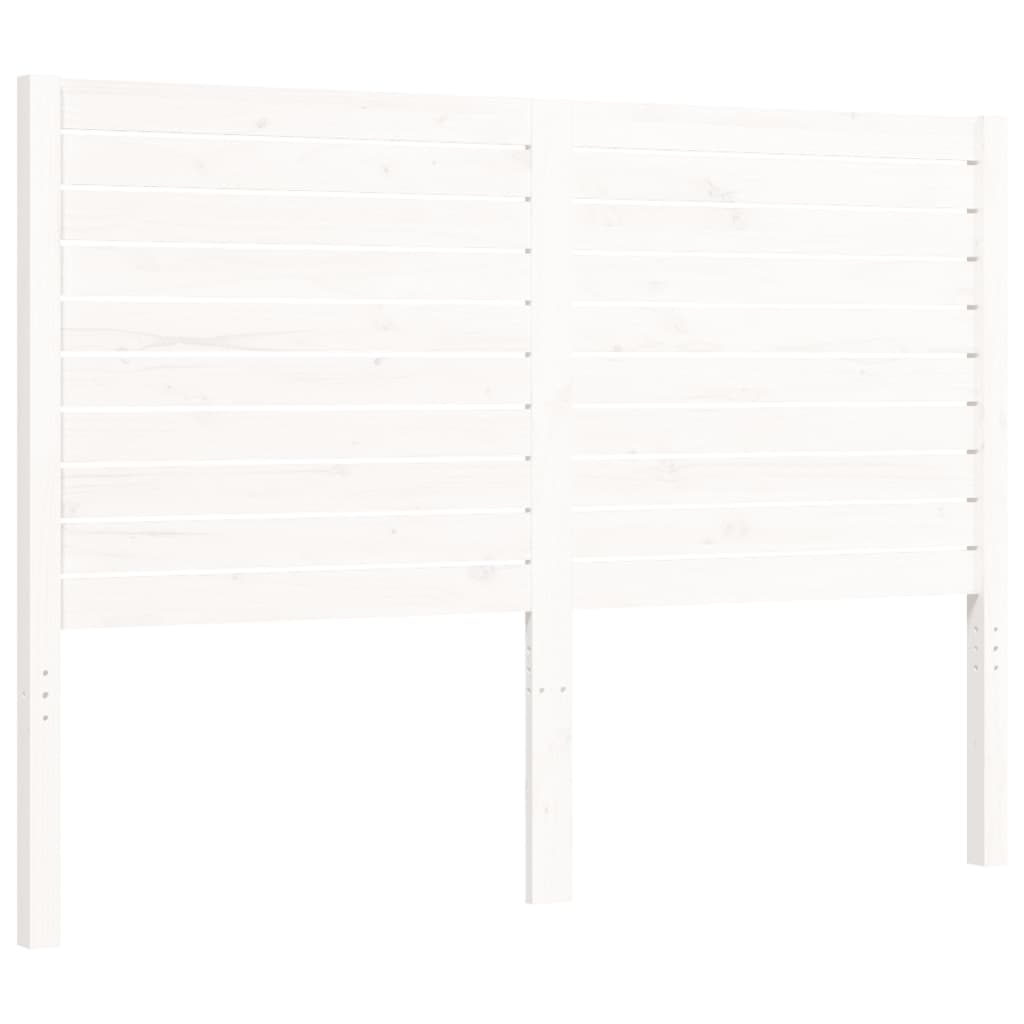Cadre de lit sans matelas blanc bois de pin massif - XIOS