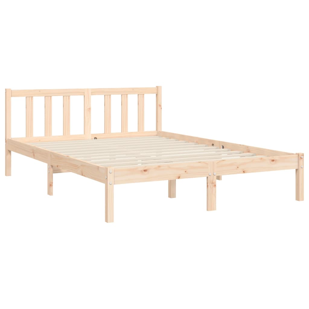 Cadre de lit sans matelas 140x200 cm bois massif de pin - XIOS