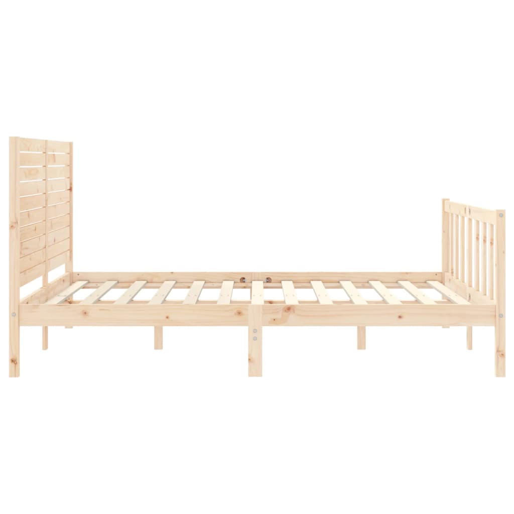 Cadre de lit sans matelas 160x200 cm bois massif de pin - XIOS