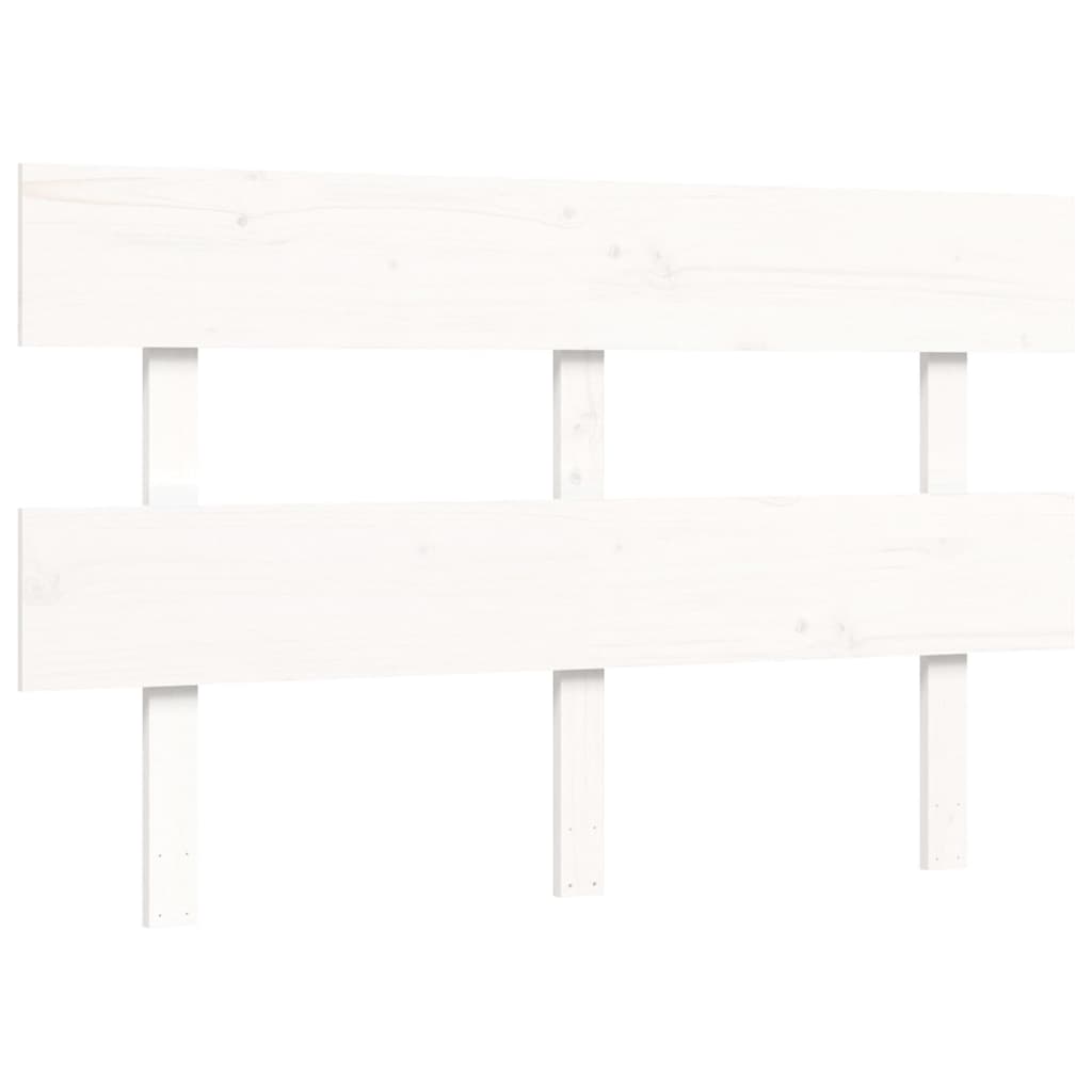 Cadre de lit sans matelas blanc bois de pin massif - XIOS