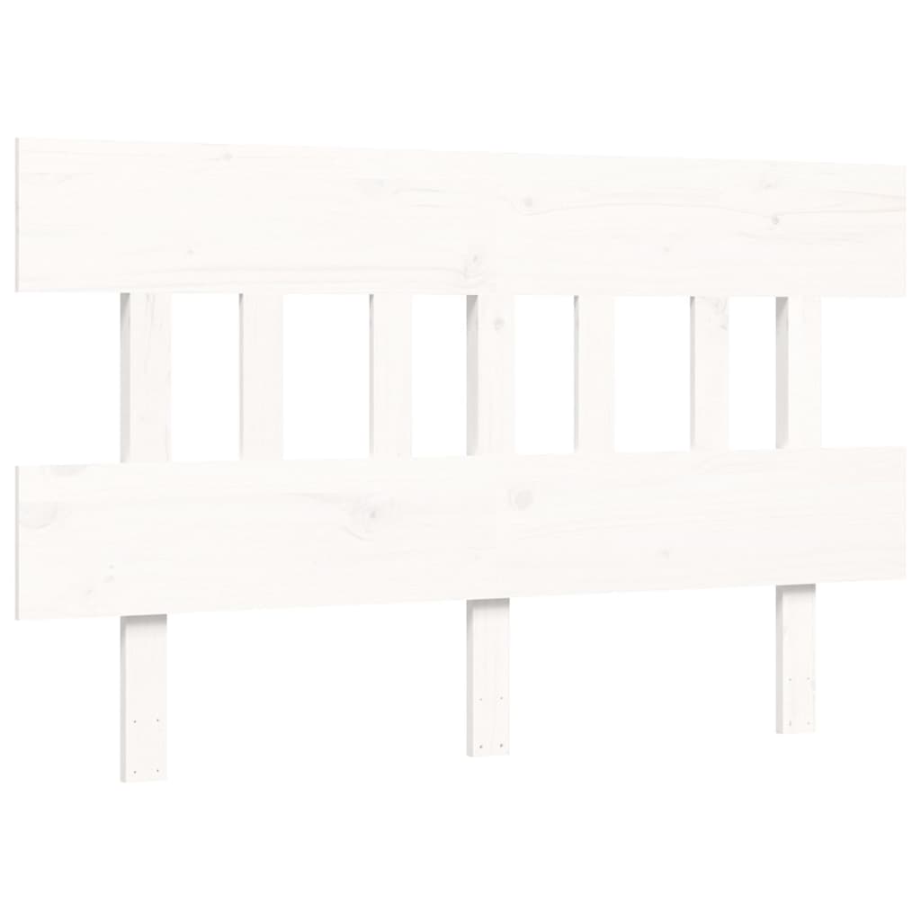 Cadre de lit sans matelas blanc 120x200 cm bois de pin massif - XIOS