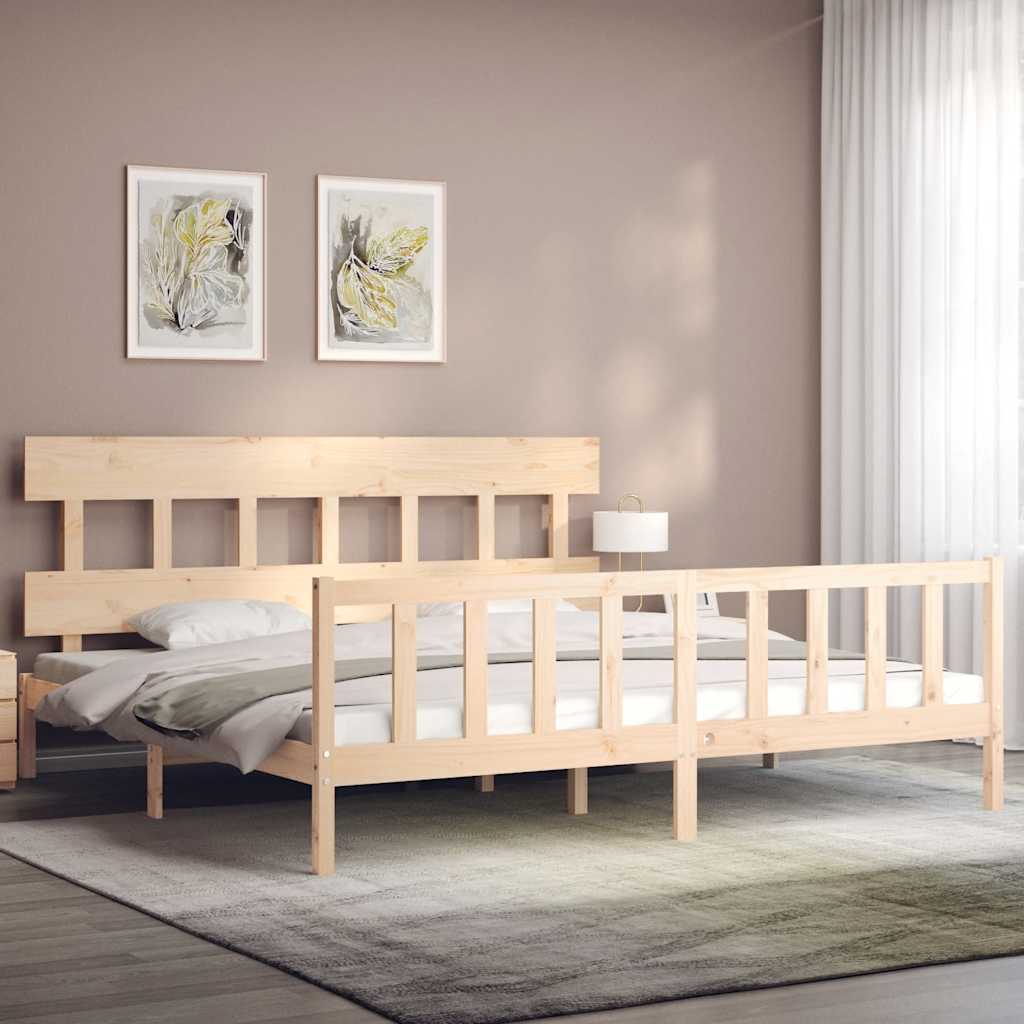 Cadre de lit sans matelas 200x200 cm bois massif de pin - XIOS