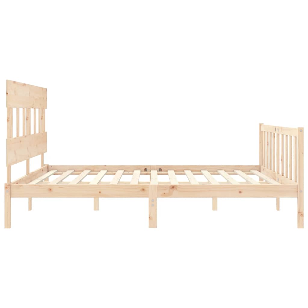 Cadre de lit sans matelas 200x200 cm bois massif de pin - XIOS