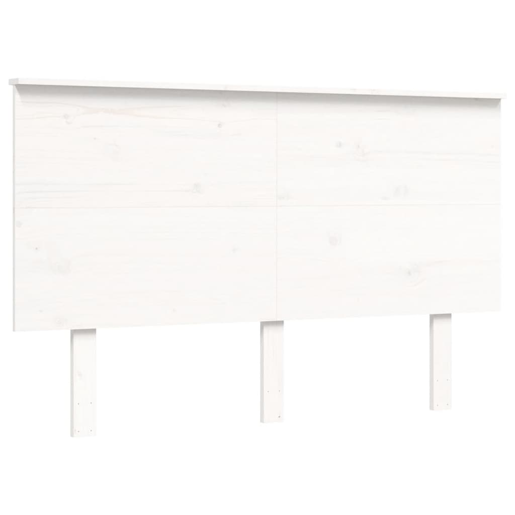 Cadre de lit sans matelas blanc bois de pin massif - XIOS
