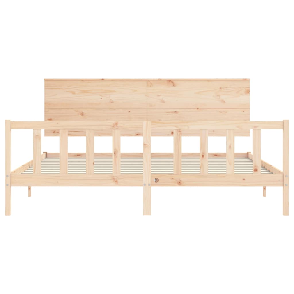 Cadre de lit sans matelas 200x200 cm bois massif de pin - XIOS