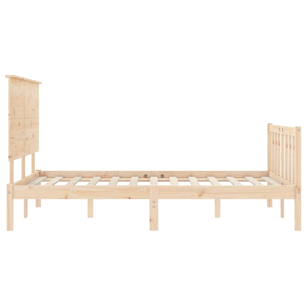 Cadre de lit sans matelas 200x200 cm bois massif de pin - XIOS