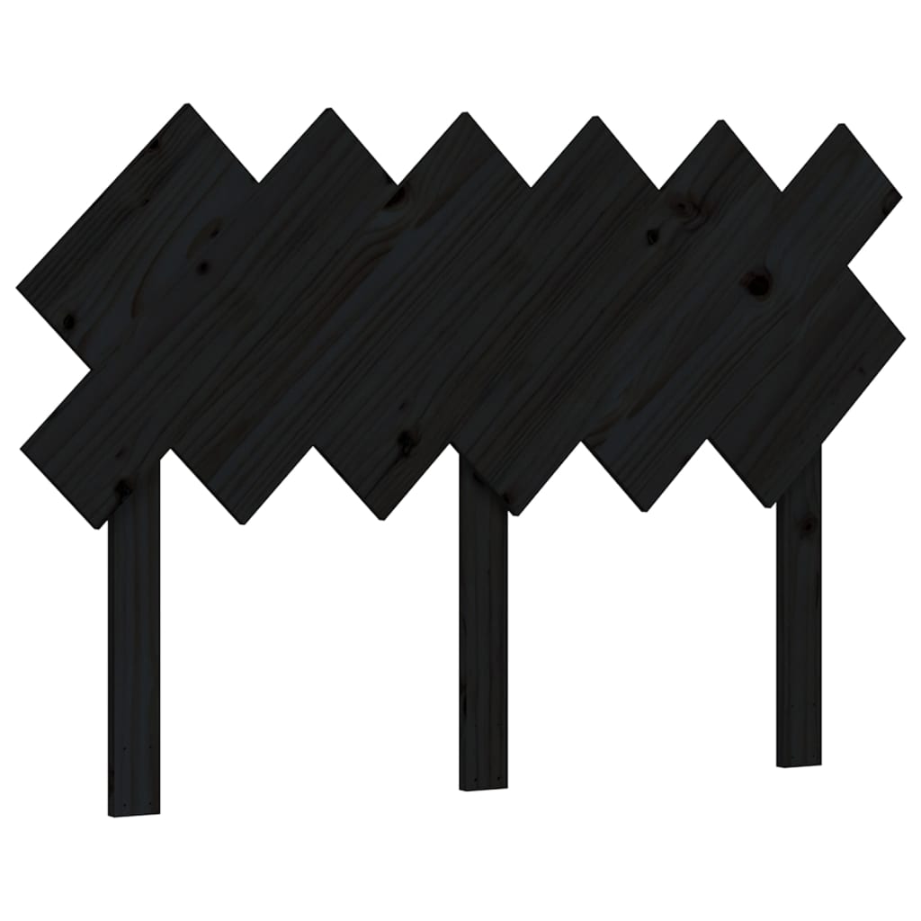 Cadre de lit sans matelas noir bois de pin massif - XIOS
