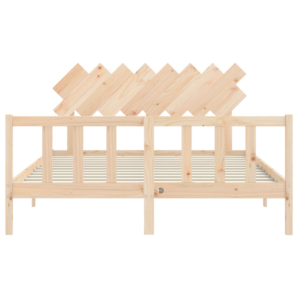 Cadre de lit sans matelas 160x200 cm bois massif de pin - XIOS