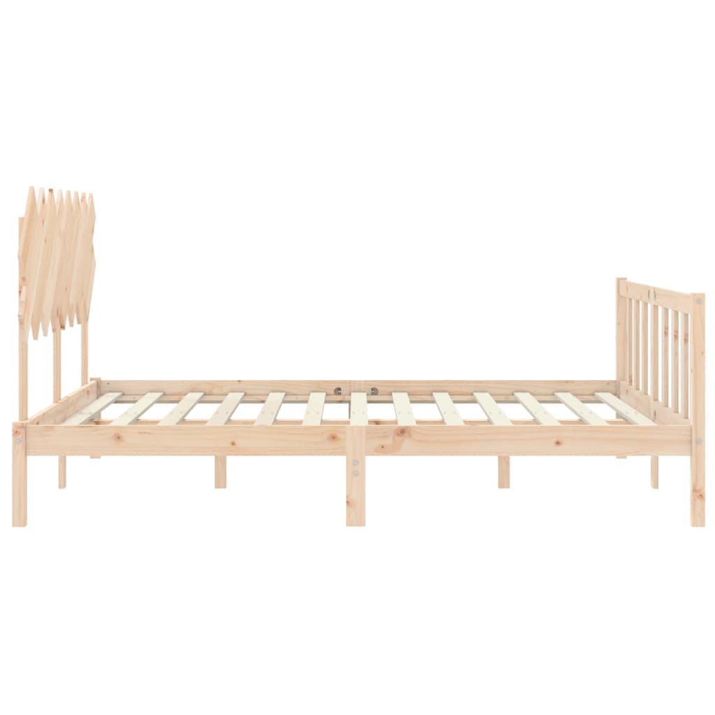 Cadre de lit sans matelas 160x200 cm bois massif de pin - XIOS