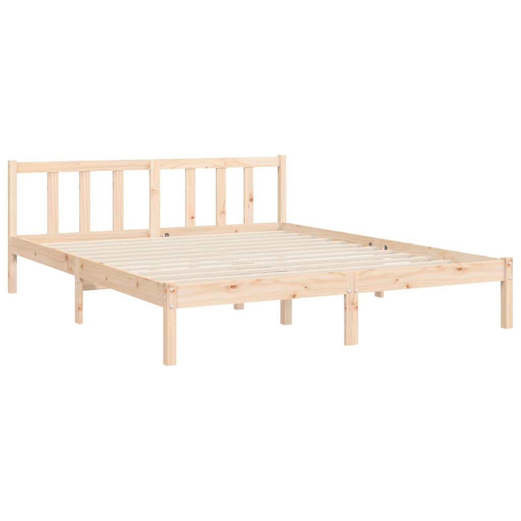 Cadre de lit sans matelas 160x200 cm bois massif de pin - XIOS