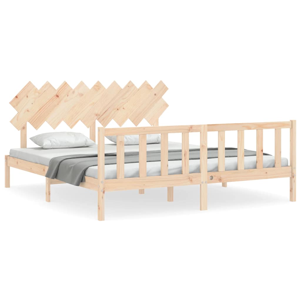 Cadre de lit sans matelas bois massif de pin - XIOS