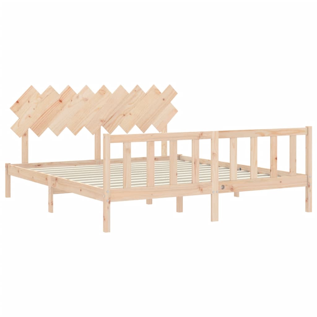 Cadre de lit sans matelas bois massif de pin - XIOS
