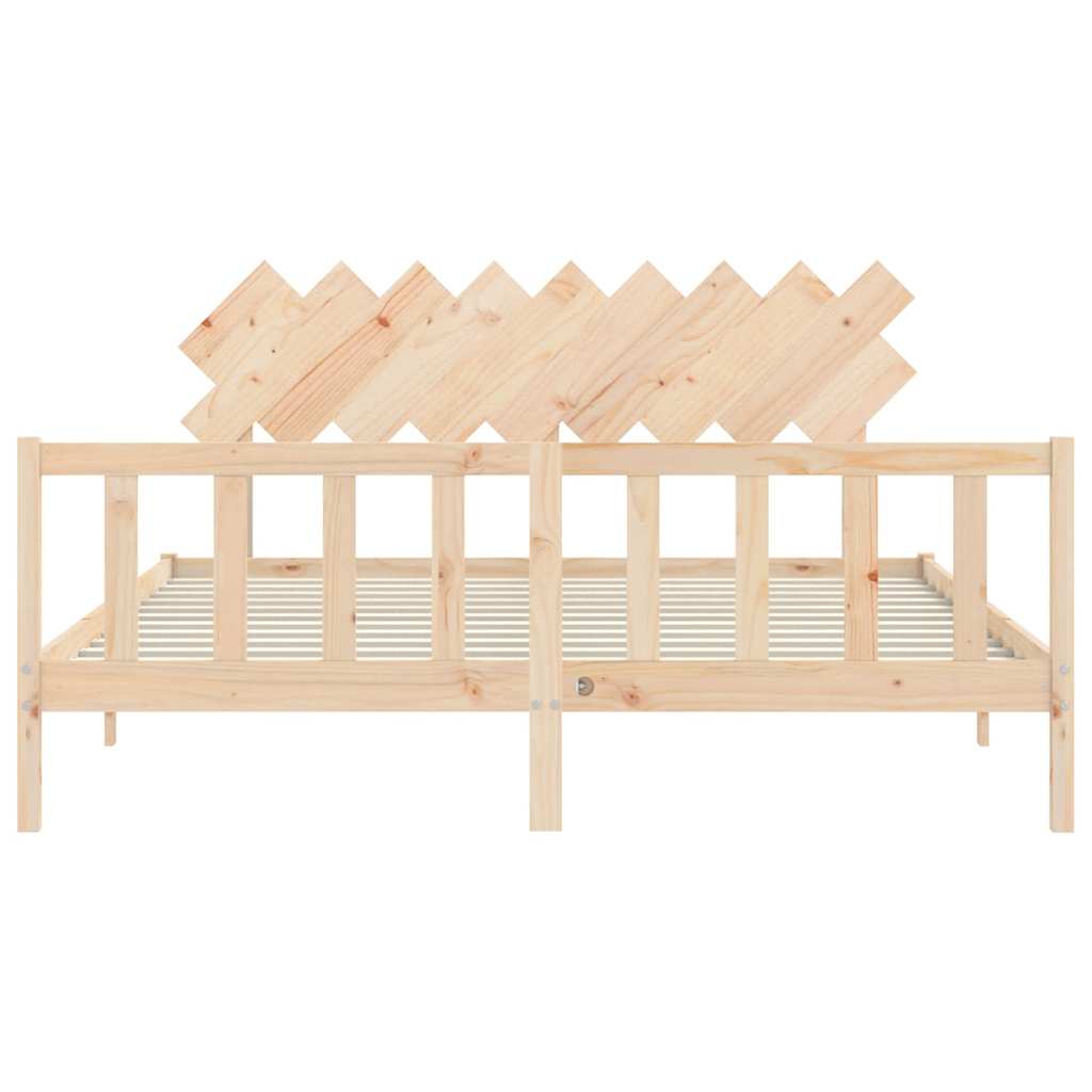 Cadre de lit sans matelas bois massif de pin - XIOS