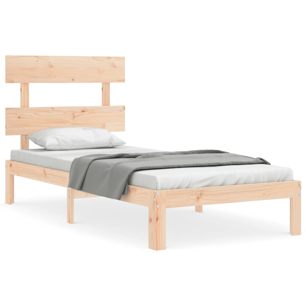 Cadre de lit sans matelas 90x200 cm bois de pin massif - XIOS