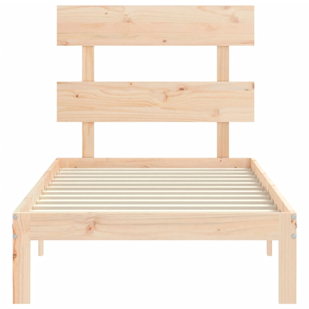 Cadre de lit sans matelas 90x200 cm bois de pin massif - XIOS