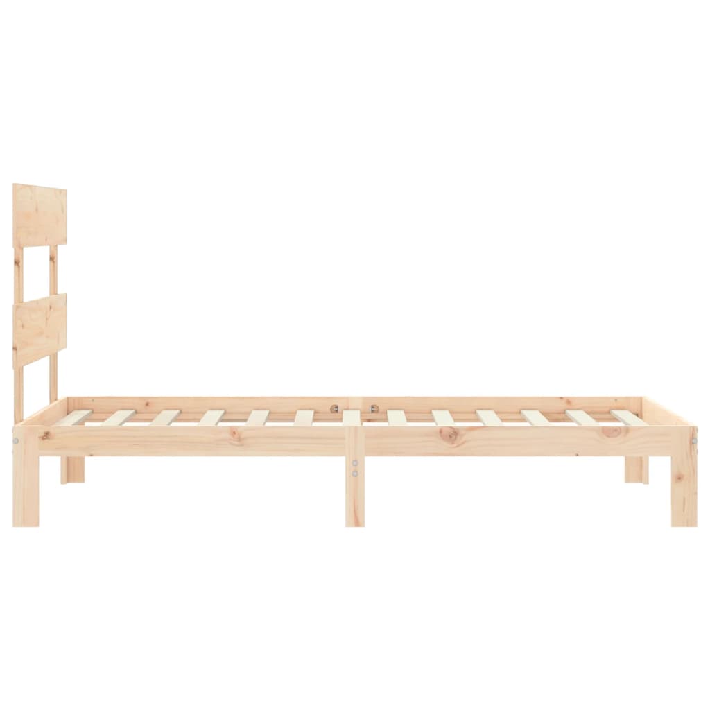 Cadre de lit sans matelas 90x200 cm bois de pin massif - XIOS