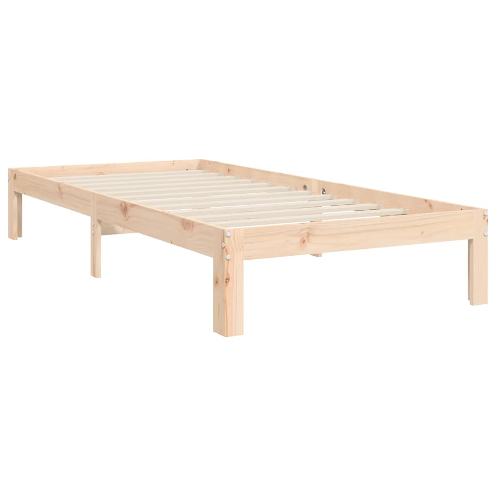 Cadre de lit sans matelas 90x200 cm bois de pin massif - XIOS