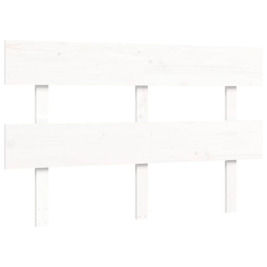 Cadre de lit sans matelas blanc 120x200 cm bois de pin massif - XIOS