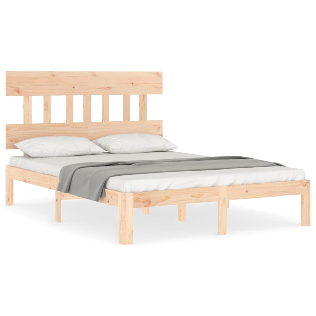Cadre de lit sans matelas 140x190 cm bois de pin massif - XIOS