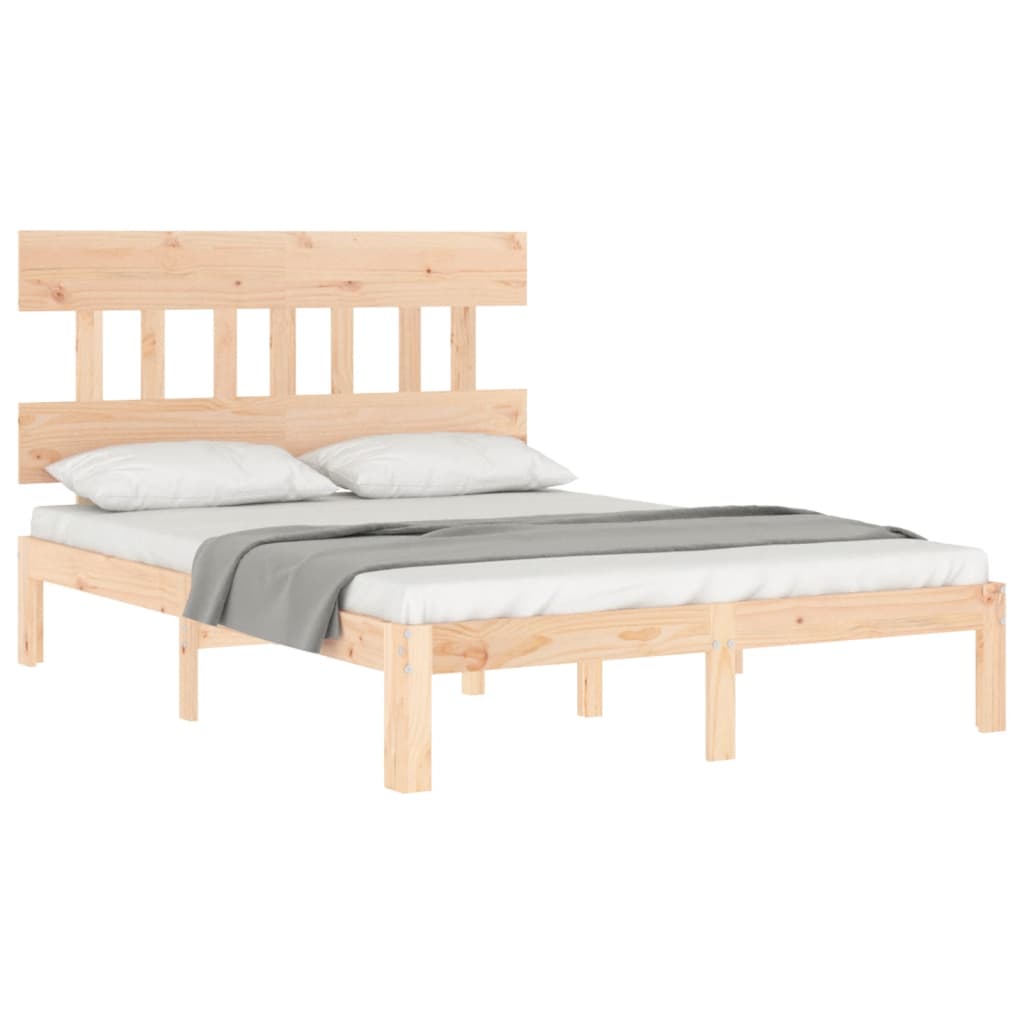 Cadre de lit sans matelas 140x190 cm bois de pin massif - XIOS