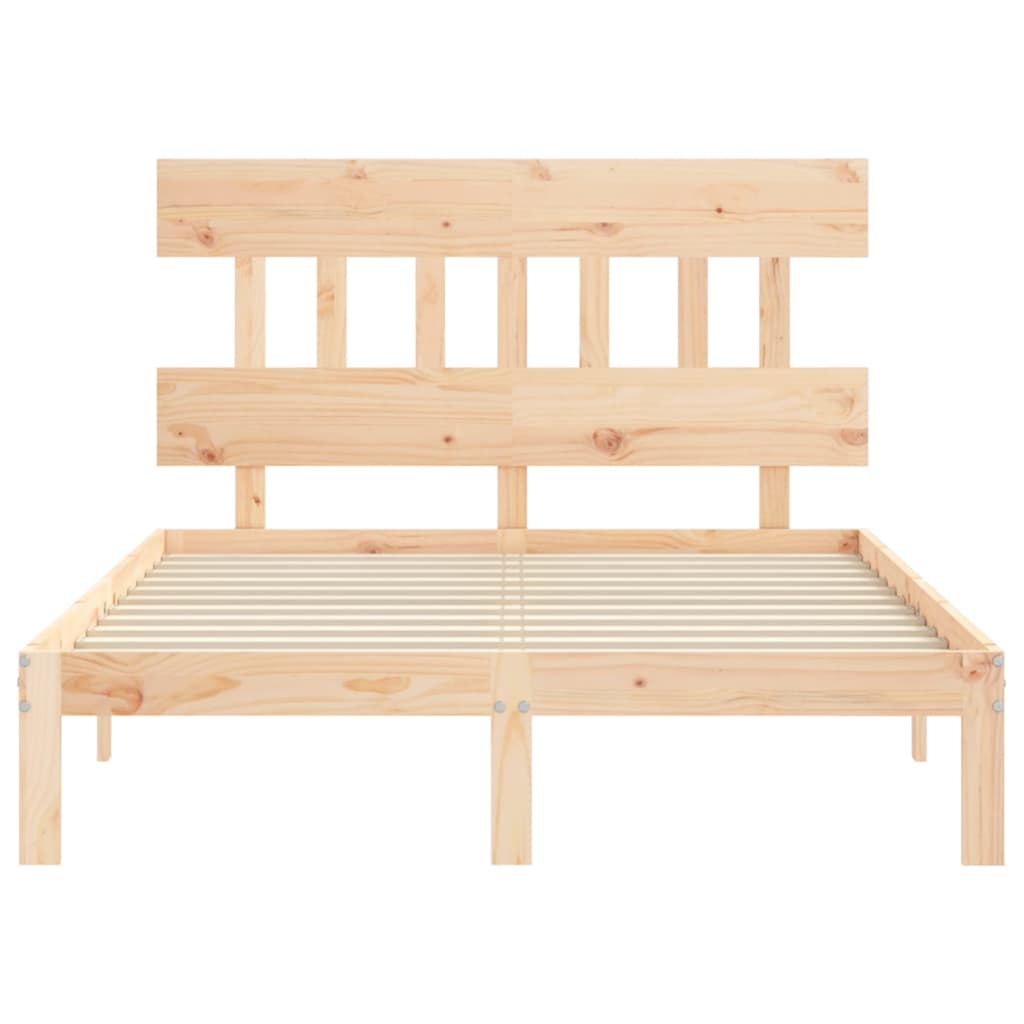 Cadre de lit sans matelas 140x190 cm bois de pin massif - XIOS