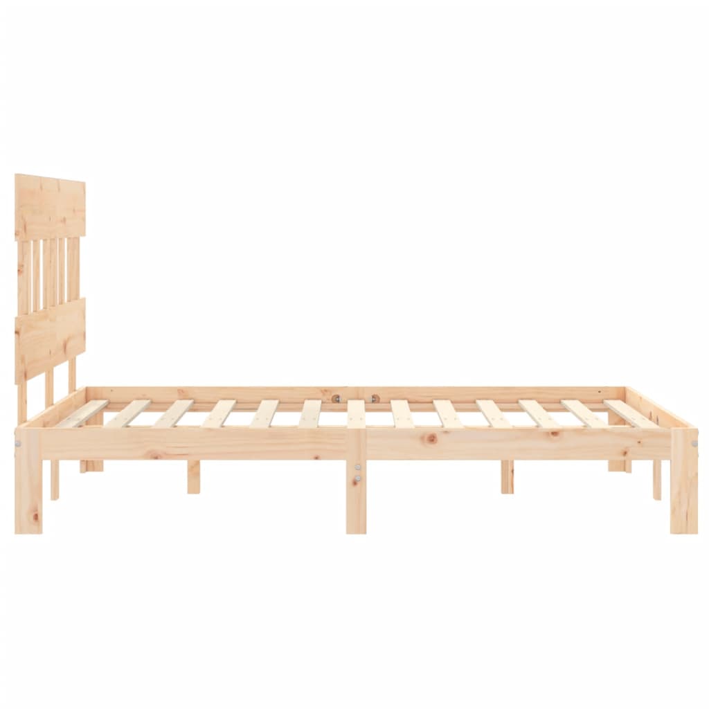 Cadre de lit sans matelas 140x190 cm bois de pin massif - XIOS