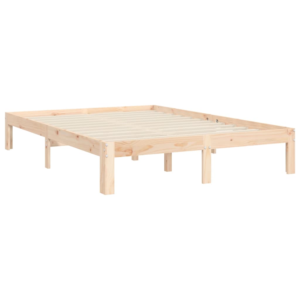Cadre de lit sans matelas 140x200 cm bois massif de pin - XIOS