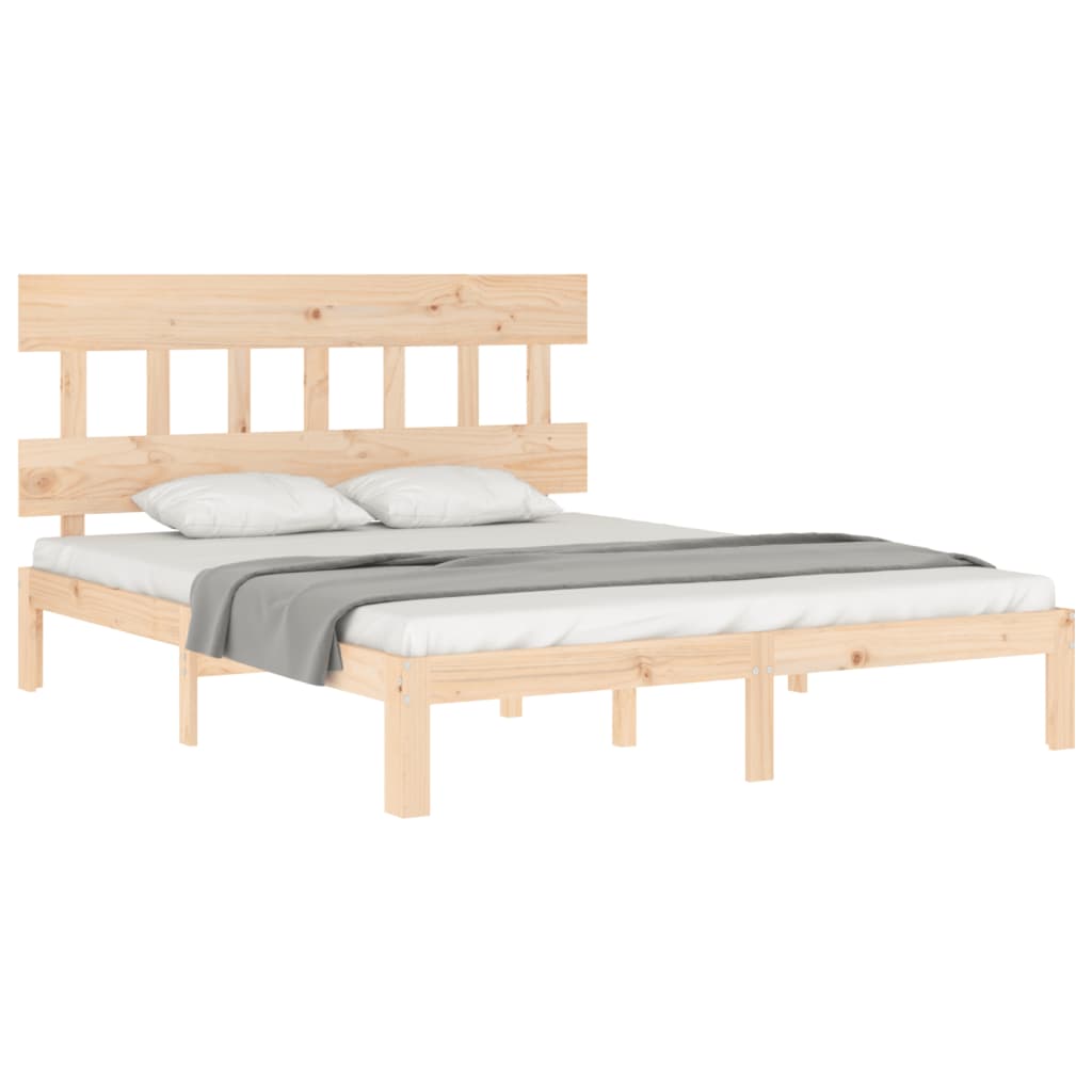 Cadre de lit sans matelas 160x200 cm bois massif de pin - XIOS