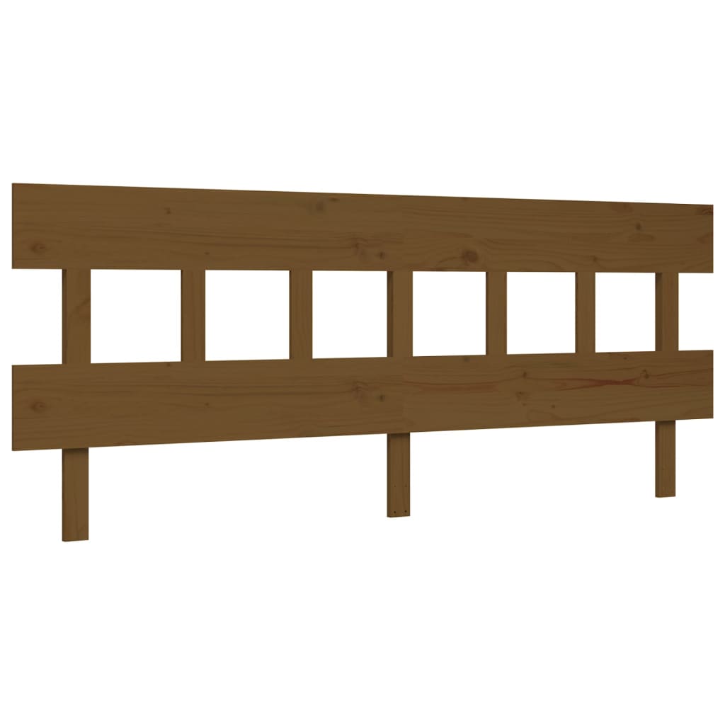 Cadre de lit sans matelas marron miel 200x200cm bois pin massif - XIOS