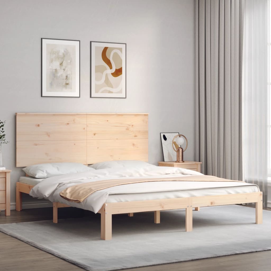 Cadre de lit sans matelas bois de pin massif - XIOS