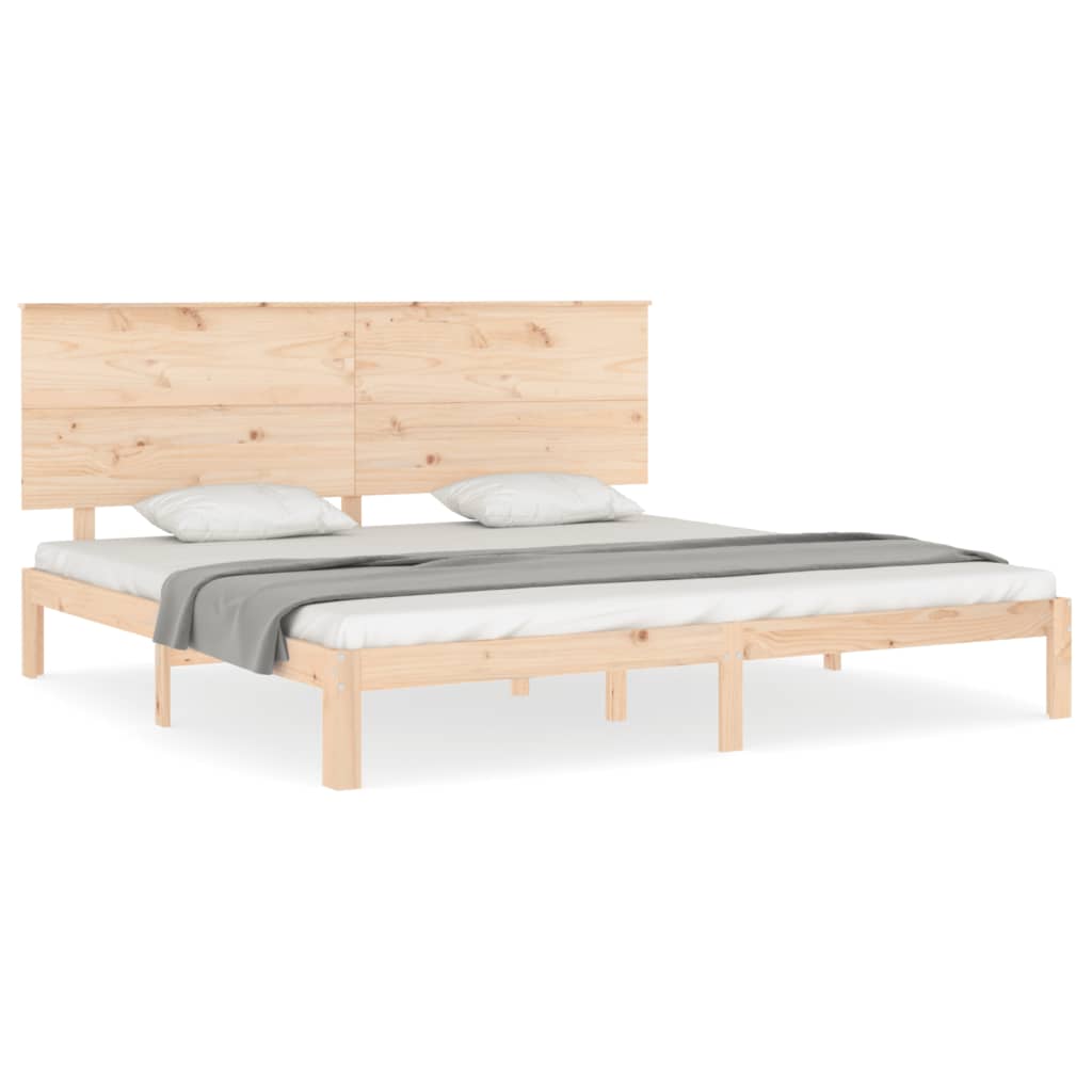 Cadre de lit sans matelas 200x200 cm bois massif de pin - XIOS