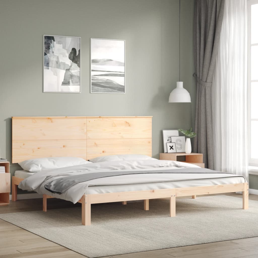 Cadre de lit sans matelas 200x200 cm bois massif de pin - XIOS