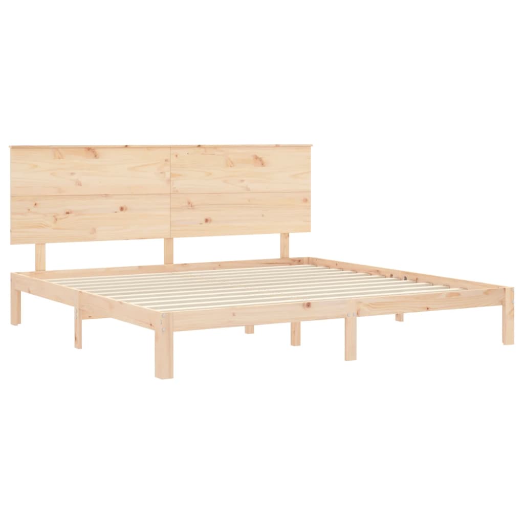 Cadre de lit sans matelas 200x200 cm bois massif de pin - XIOS