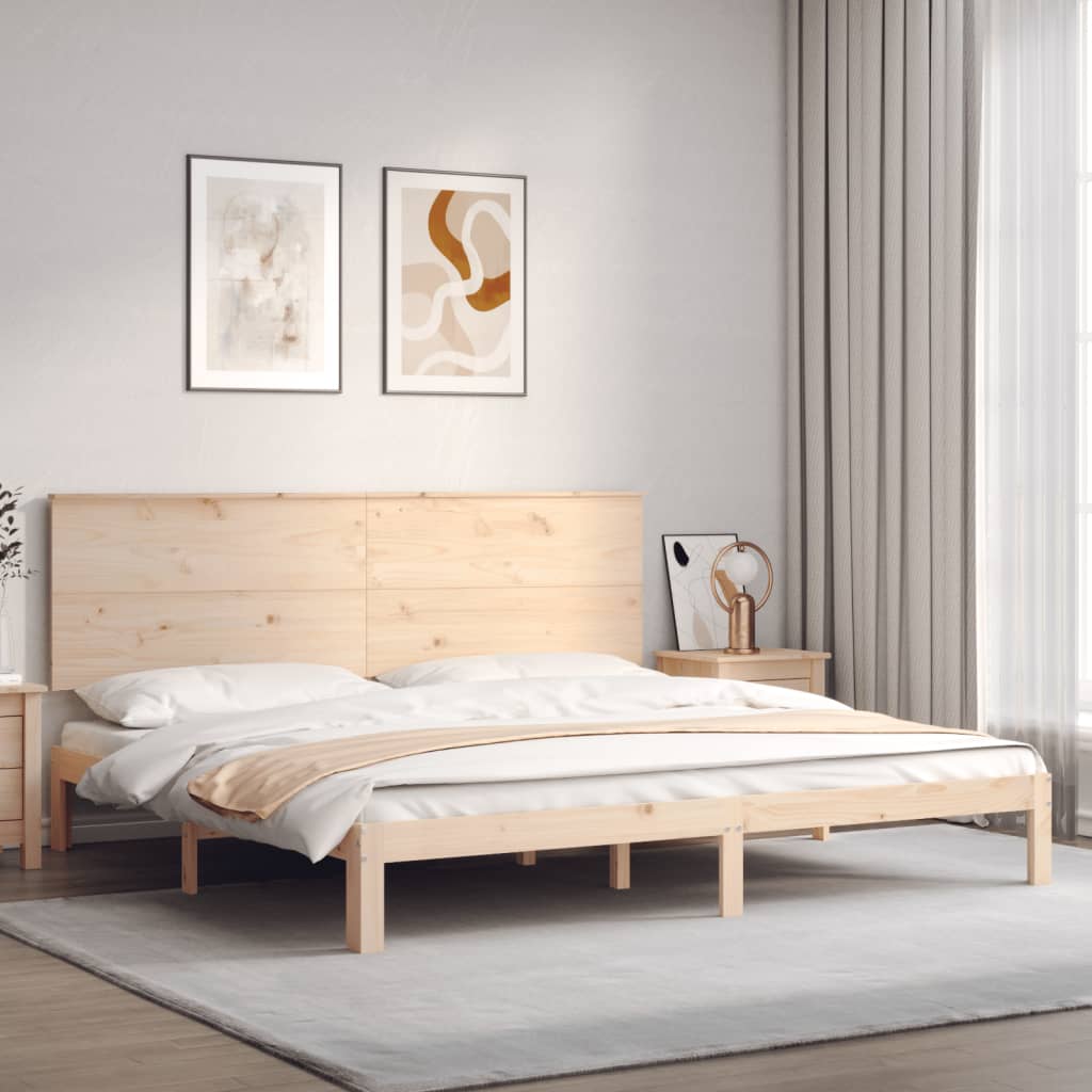 Cadre de lit sans matelas 200x200 cm bois massif de pin - XIOS