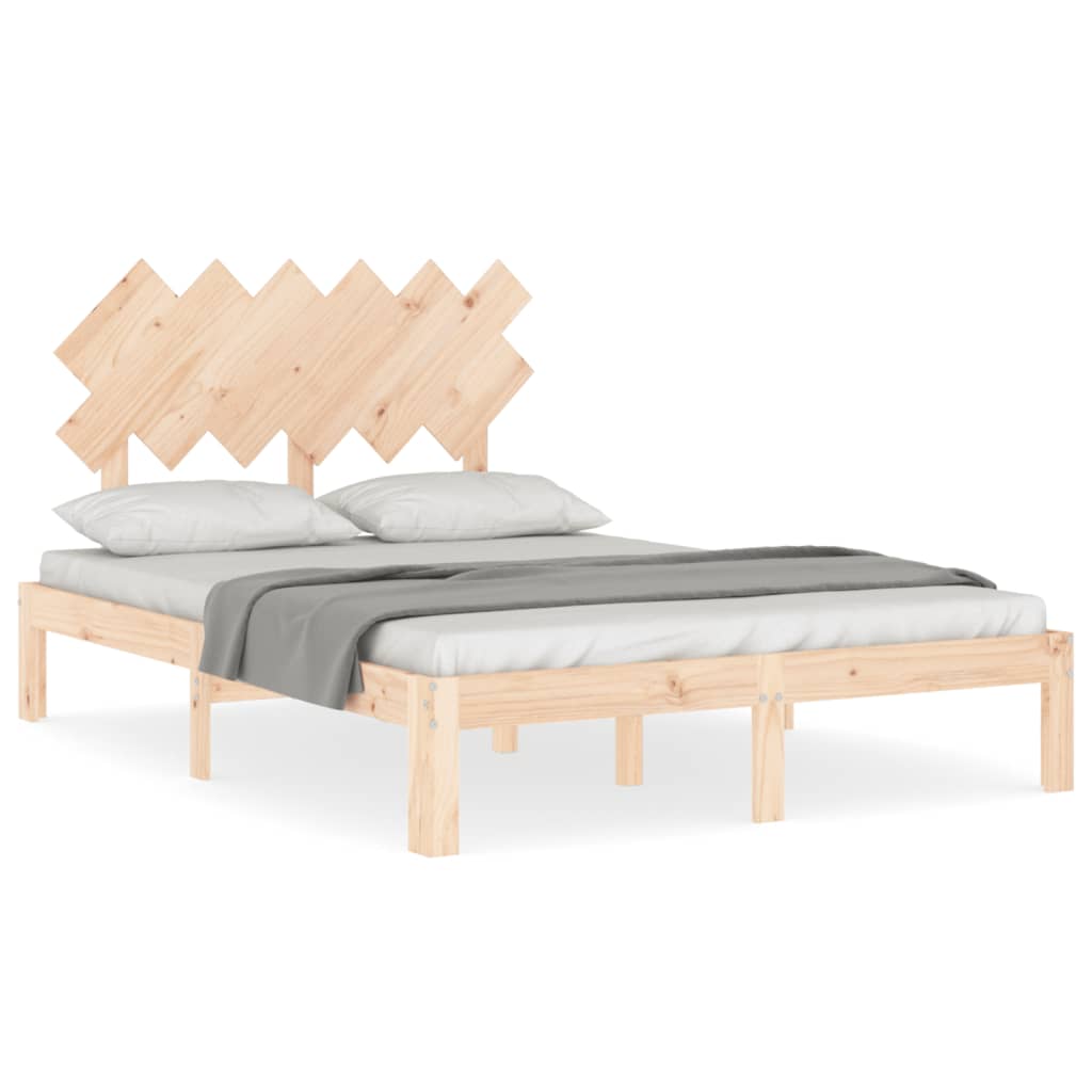 Cadre de lit sans matelas 120x200 cm bois de pin massif - XIOS