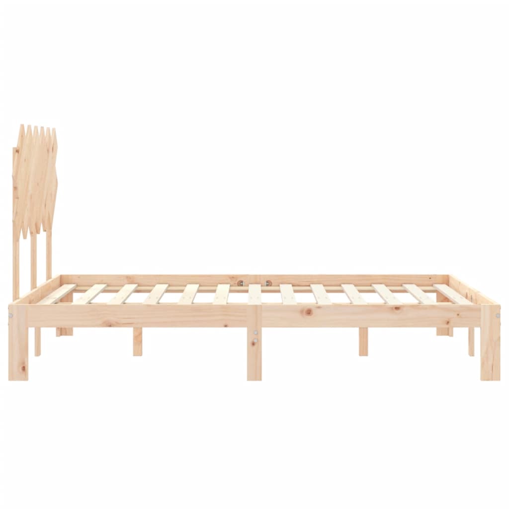 Cadre de lit sans matelas 120x200 cm bois de pin massif - XIOS