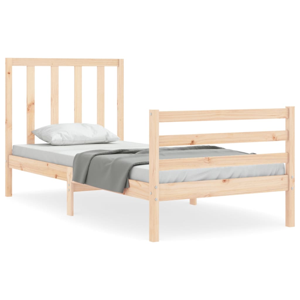 Cadre de lit sans matelas 90x200 cm bois de pin massif - XIOS