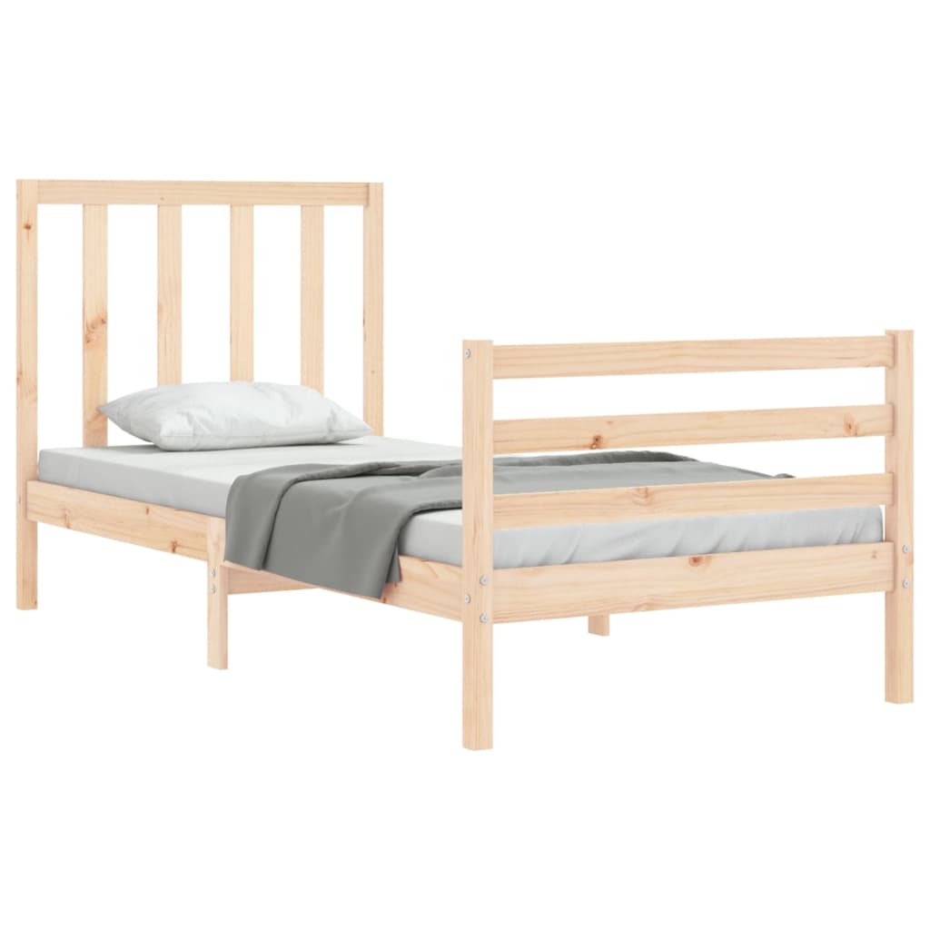 Cadre de lit sans matelas 90x200 cm bois de pin massif - XIOS