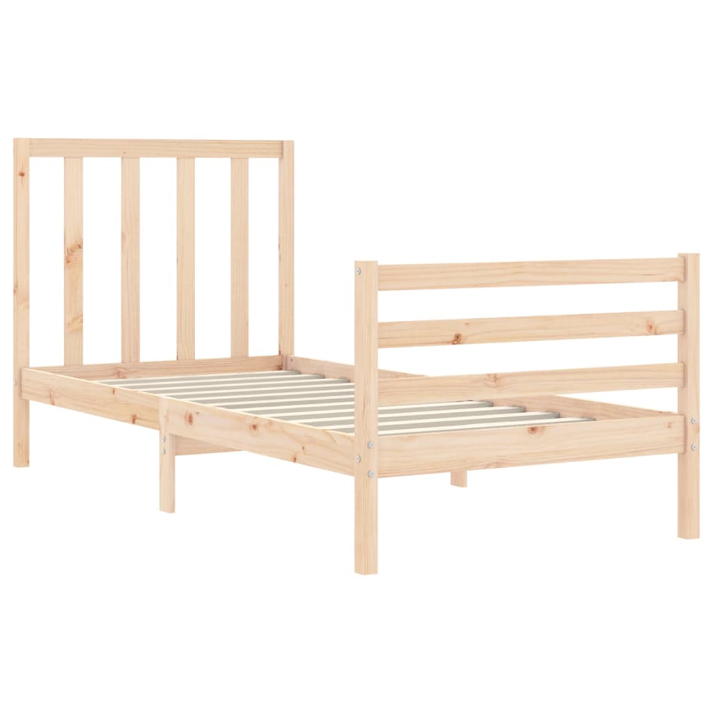 Cadre de lit sans matelas 90x200 cm bois de pin massif - XIOS