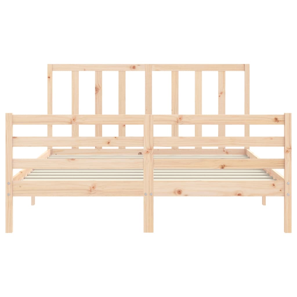 Cadre de lit sans matelas 160x200 cm bois massif de pin