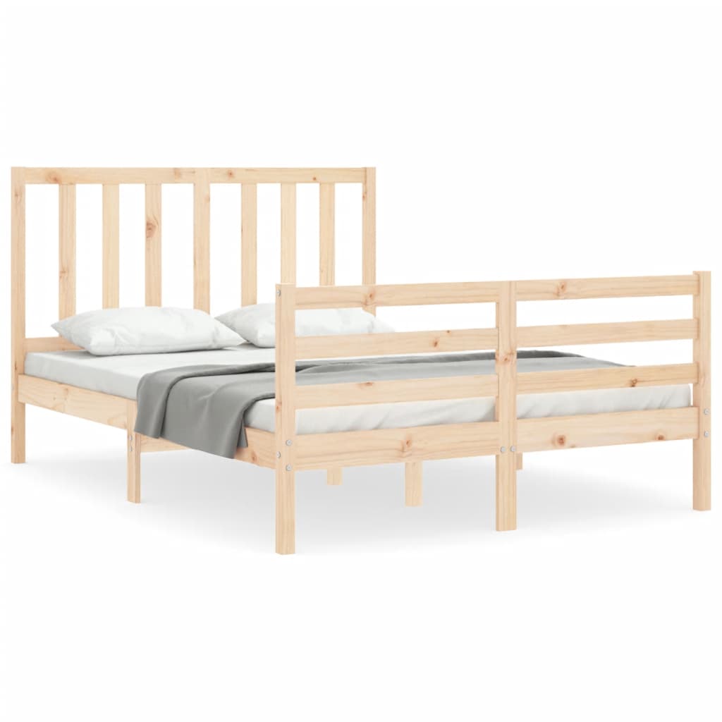 Cadre de lit sans matelas 140x200 cm bois massif de pin - XIOS