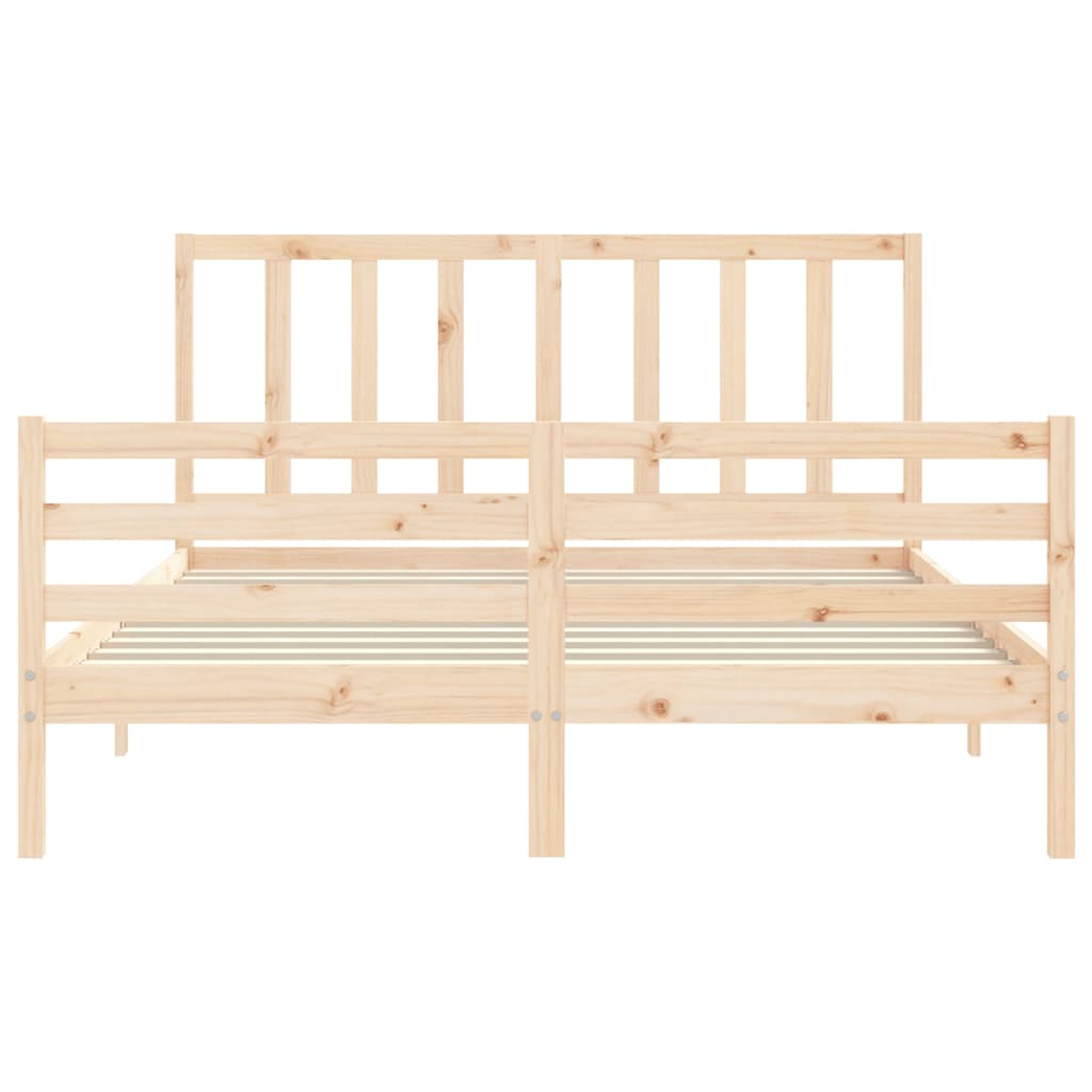 Cadre de lit sans matelas 160x200 cm bois massif de pin - XIOS