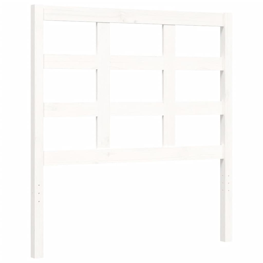Cadre de lit sans matelas blanc bois massif - XIOS