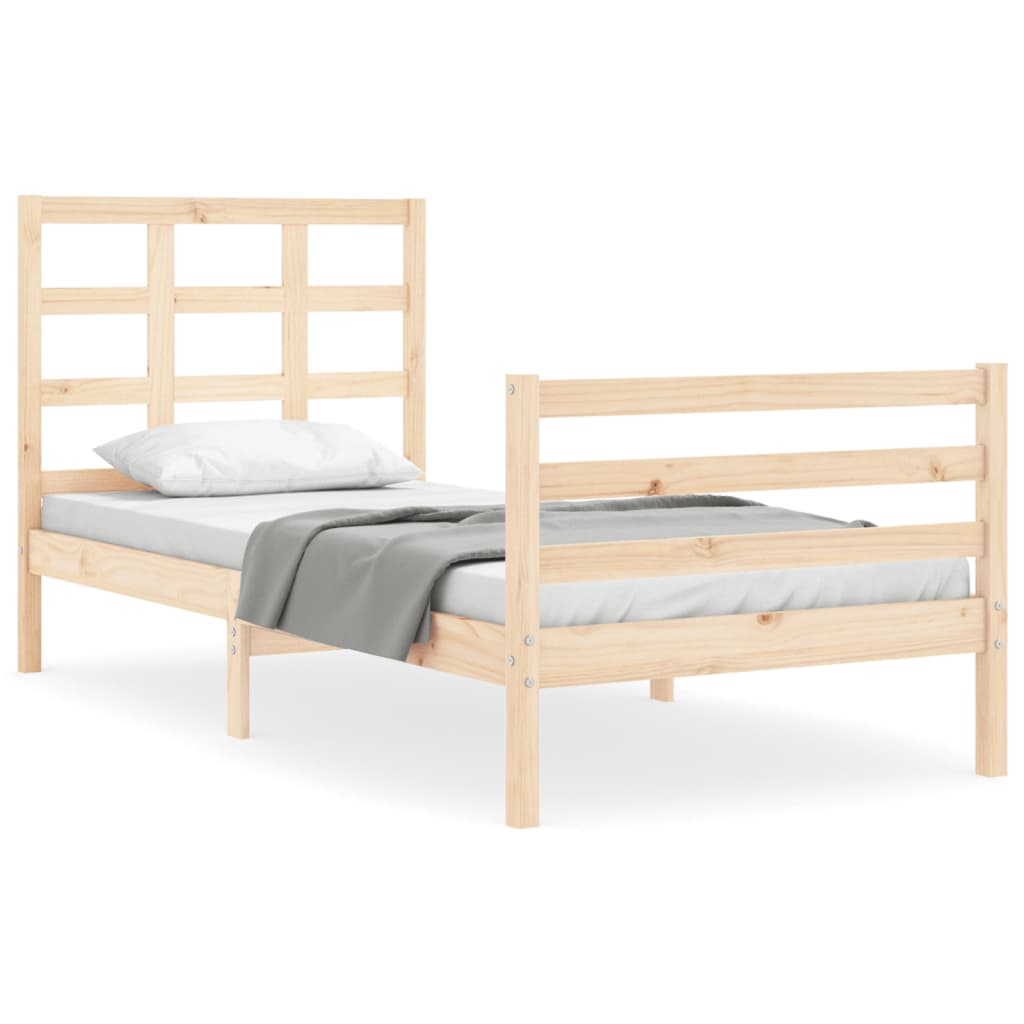 Cadre de lit sans matelas 90x200 cm bois massif - XIOS