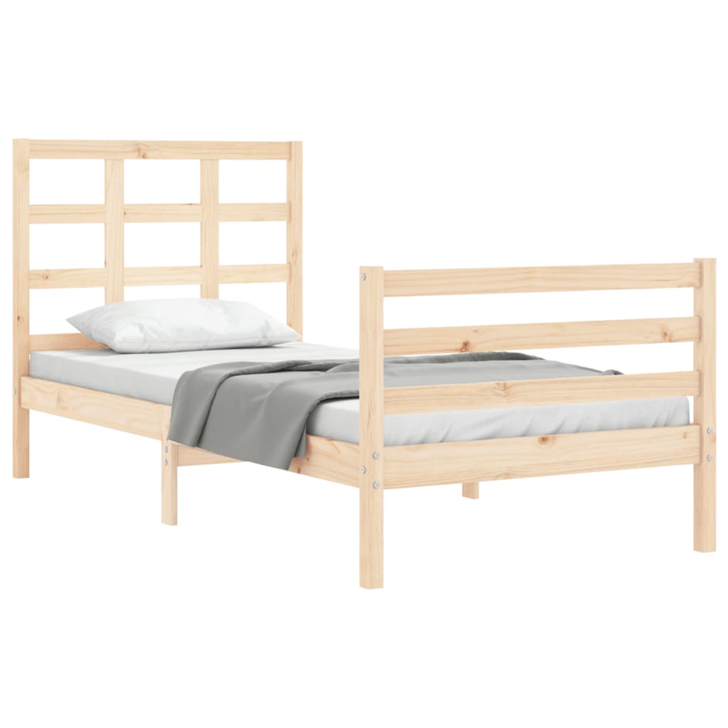 Cadre de lit sans matelas 90x200 cm bois massif - XIOS