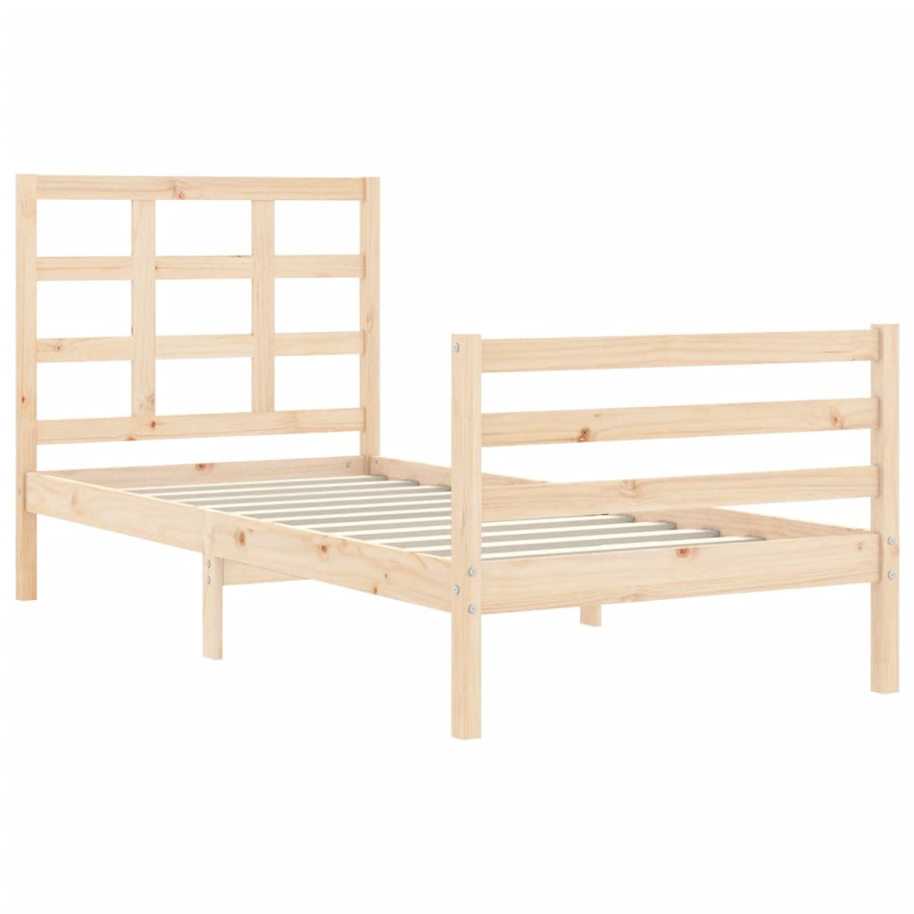 Cadre de lit sans matelas 90x200 cm bois massif - XIOS